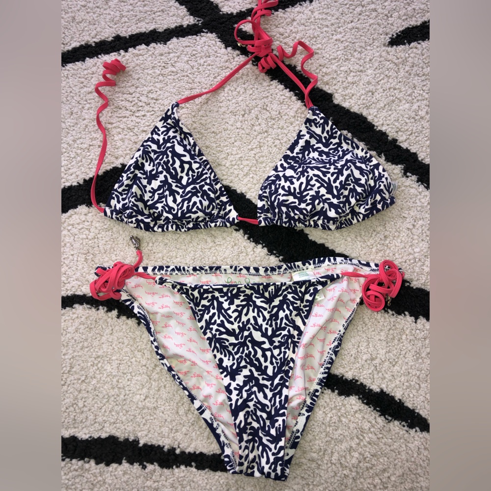 Lily Pulitzer bikini blue coral print